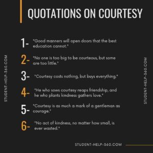 Quotations on Essay courtesy 