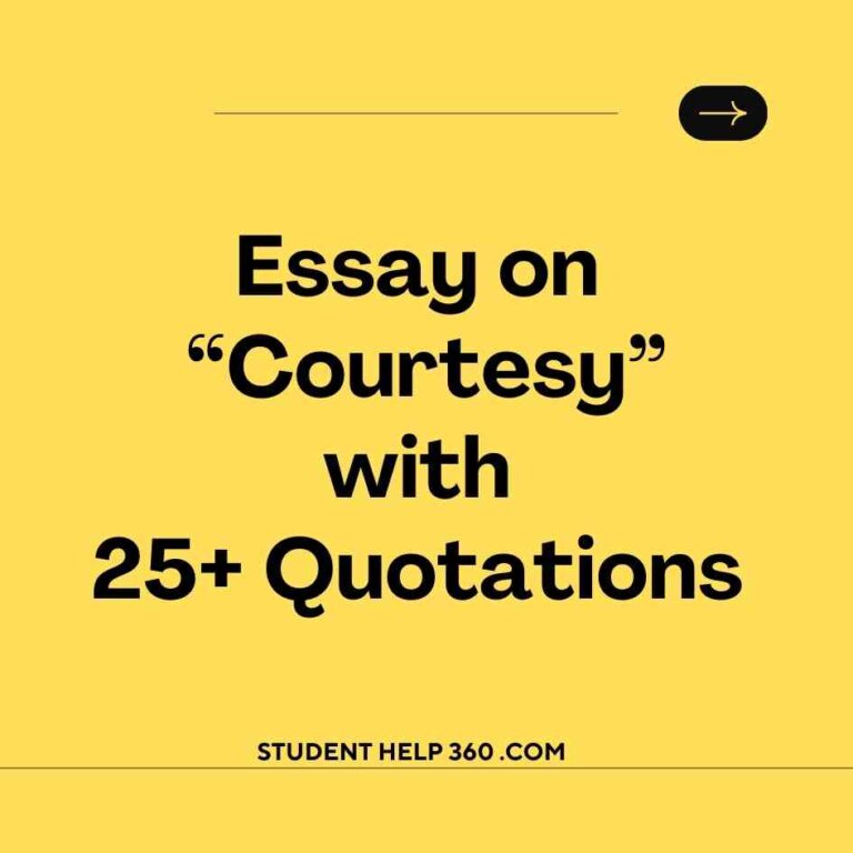 Essay on oOurtesy with quotataions